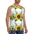 thumbnail image 2 of Gaeub Sunflowers (2) Men's Sleeveless Muscle Shirts Workout Tank Tops, Odor Protection and Comfortable - Medium, 2 of 8