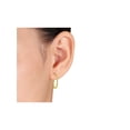 thumbnail image 3 of Gem & Harmony 14K Yellow Gold Oval Twisted and Textured Hoop Earrings (24mm) for Women, 3 of 4