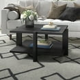 thumbnail image 7 of Evelyn&Zoe Ingrid 35" Wide Square Coffee Table, Black Melamine, 7 of 7