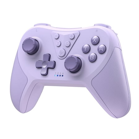 EasySMX T37 Bluetooth Game Controller, Wireless Switch Controller for Nintendo Switch, Steam Deck, 4 Levels Vibration Joystick Motion Control, Purple
