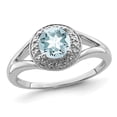 thumbnail image 1 of 7/10 Carat (ctw) Aquamarine Ring in Sterling Silver, 1 of 4