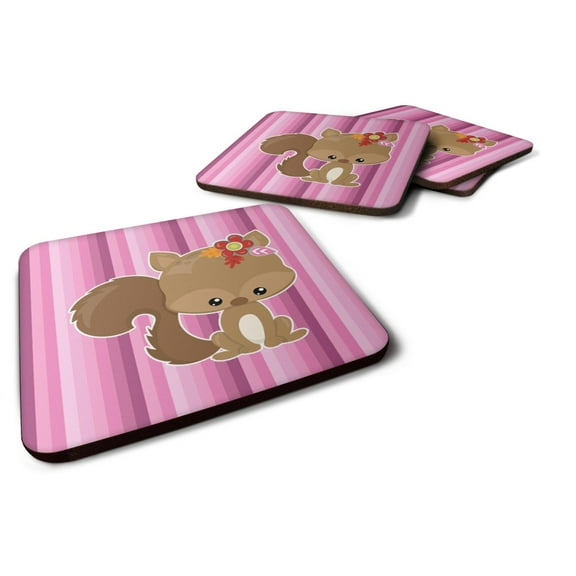 Squirrel Foam Coaster Set of 4