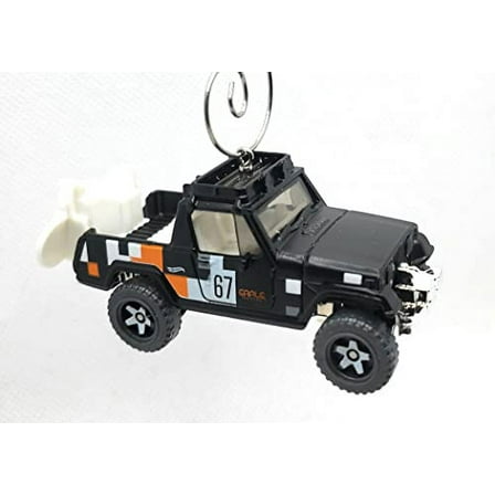 Christmas Ornament for 1967 Jeep Jeepster Commando Black White