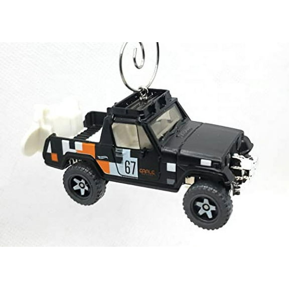 Christmas Ornament for 1967 Jeep Jeepster Commando Black White