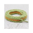 thumbnail image 3 of INSPIRE CHIC Flat Fuzzy Shoelaces Colored Shoe Laces Soft Wide Fluffy Shoestrings 2 Pairs Green Orange 120cm/47.24", 3 of 5