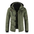 thumbnail image 1 of Guardoinrt Polyester Mens Duck Down Jacket For Ultimate Warmth And Style Wide Application Hooded Puffer Jacket green 5XL, 1 of 6