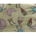 thumbnail image 4 of oneOone Georgette Viscose Light Yellow Fabric Baby Feeder|Moon & Cartoon Sheep Kids Sewing Material Print Fabric By The Yard 42 Inch Wide, 4 of 4