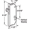 thumbnail image 2 of 2-9/16 in. Steel, Round-Faced Mortise Latch with Vertical Keyway (Single Pack), 2 of 3