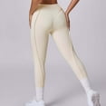 thumbnail image 4 of Dxzfnsa High Waisted Leggings for Women - Soft Athletic Tummy Control Yoga Pants for Cycling Dance Tights Pantalones Para Mujer,Beige-L, 4 of 4