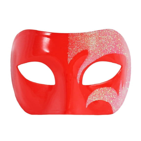 SeasonsTrading Mystic Holographic Glitter & Red Venetian Masquerade Mask