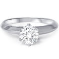 thumbnail image 1 of 1ct Diamond Solitaire Engagement Ring 14K White Gold, 1 of 3