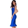 thumbnail image 5 of Womens Halter Fishtail Bandage Party Dress Elegant Wedding Guest Dress, 5 of 6
