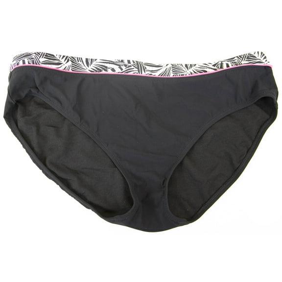 Profile Women's Detailed Band Black Bikini Swim Bottom