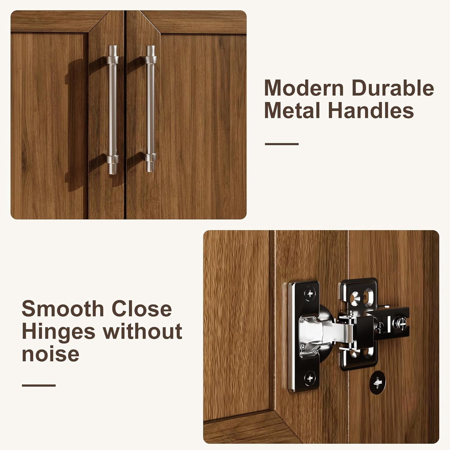 30" Bathroom Vanity with Sink, Freestanding Wooden Bathroom Vanity Cabinet with Soft-Closing Door and Metal Handle, Modern Floor Standing Storage for Small Spaces，Walnut