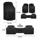 thumbnail image 2 of 1 Juego Tapetes 3pz Uso Rudo Auto Camioneta Universal Xtellar negro, 2 of 4