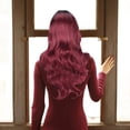 thumbnail image 4 of ILJNDTGBE Perruques de Fête Rouge Dégradé Perruque Cheveux Longs Bouclés Perruque Longue Naturelle Perruque Synthétique Cheveux Ondulés Perruque Femme, 4 of 8