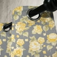 thumbnail image 4 of Ambesonne Vintage Grommet Curtain, Old Hydrangea Flowers, 50" x 54", Yellow Grey Green, 4 of 6