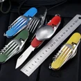 thumbnail image 3 of Foldable Camping Utensil Set - Multi-Functional Knife, Fork, Spoon Combo for Outdoor Activities and Sports Camping Picnic Travel, 3 of 10