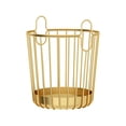 thumbnail image 2 of Cesta de lavandería de Metal, contenedor de almacenamiento de hierro impermeable, cesta de almacenamiento de ropa sucia transpirable para balcón de Dorado Sunnimix Cesto de la ropa, 2 of 8