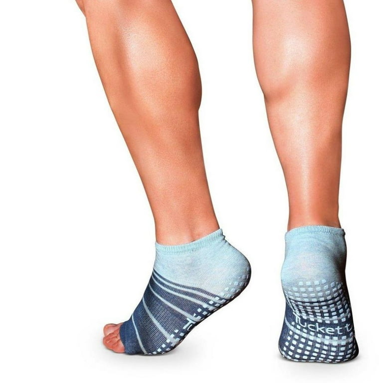 Tucketts Anklet Yoga Pilates Toeless Socks with Grips, Non Slip Toe Socks