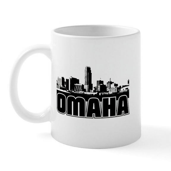 CafePress - Omaha Skyline Mug - 11 oz Ceramic Mug - Novelty Coffee Tea Cup