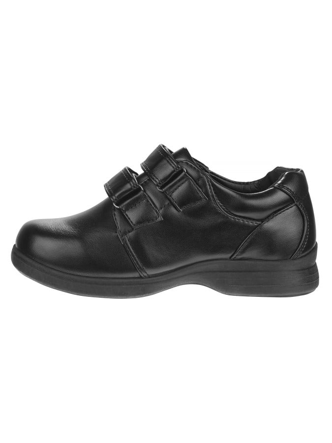 Josmo Toddler Boys’ Double Hook And Loop School Dress Shoes, Black 12