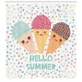 thumbnail image 3 of Ambesonne Saying Shower Curtain, Ice Cream Cone with Dots, 69"Wx75"L, Multicolor, 3 of 3