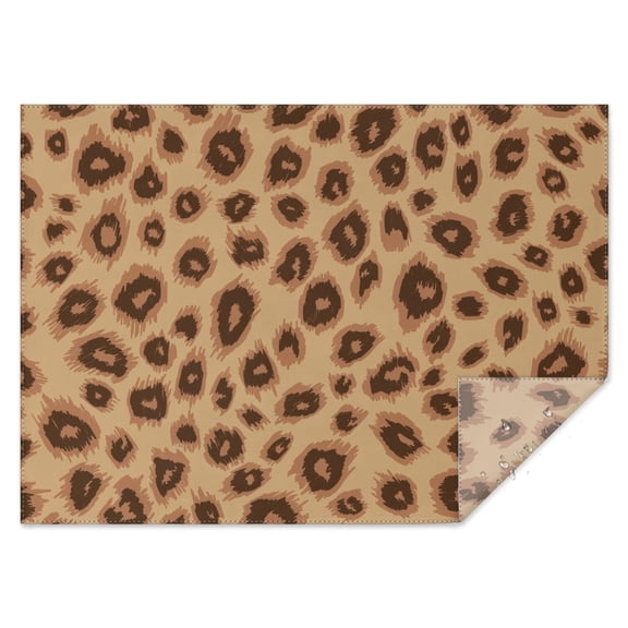 Leopard Pattern Rectangle Tablecloth 60"x84",Waterproof Polyester Rectangle Table Cloth, Wipeable Spillproof Polyester Tablecloth for Dining, Camping, Indoor and Outdoor