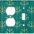 thumbnail image 4 of Metal Light Switch Plate Cover Elegant Burgundy Chandelier Damask DAM096, 4 of 13