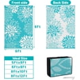 thumbnail image 6 of Enyhom Floral Waterproof Outdoor Rug 6'x9', Reversible Plastic Straw Patio Camping Rug for Camping Patio Picnic, Teal, 6 of 9