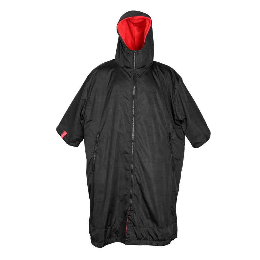 Thermal Windbreaker Women Men Long Changing Robe Jacket Soft Anorak Raincoat 