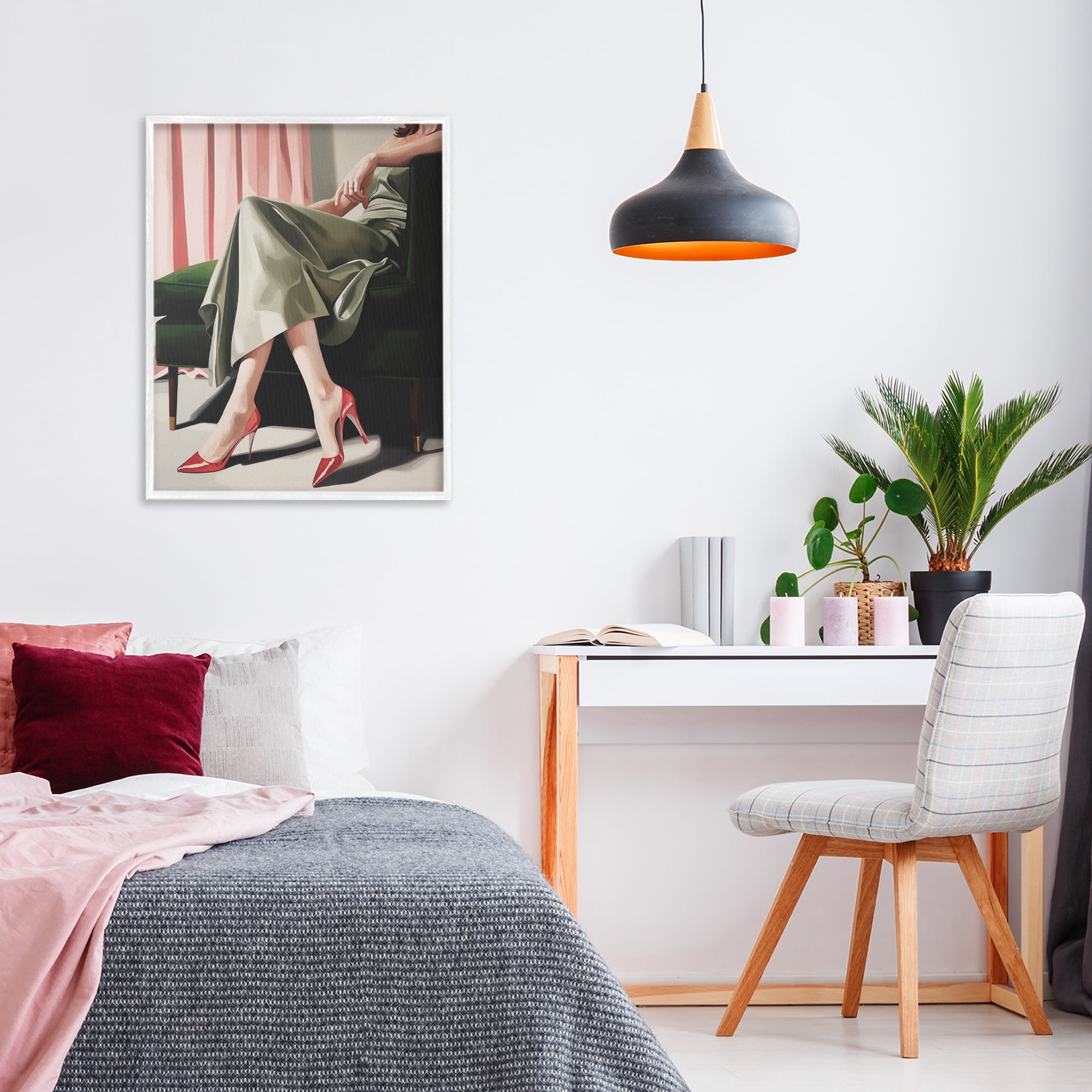 Stupell Industries Waiting For The Guests White Framed Giclee Art, design by Andreas Magnusson
