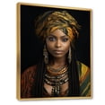 thumbnail image 2 of Designart "Portrait of a Woman with an African Spirit II" African American Floater Framed Canvas Print, 2 of 7