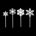 thumbnail image 3 of 5x4 Uds. Adornos Para Magdalenas Con Copos De Nieve Brillantes, Selecciones Para Pastel De Fiesta De Cumpleaños Y Navidad, Color, 3 of 8