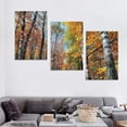thumbnail image 4 of nygtbtfer  Nature Scene Canvas Wall Art - Forest Landscape Picture Painting Yellow Fallen Leaves Artwork Trees Path Park Print with Frame for Living Room Bedrooms 12x16x3pcs, 4 of 4