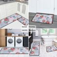 thumbnail image 5 of Pioneer Flower Floral Print Pattern Kitchen Rugs Sets Of 2,Anti Fatigue Kitchen Mat Rugs Non Slip Washable,Decorative Kitchen Floor Mats for Kitchen,Sink,Laundry,17"X30"+17"X47", 5 of 7