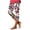 Multicolor, variant on Utoimkio Capri Pants for Women's Summer Casual Elastic Waist Printed Cropped Beach Pants