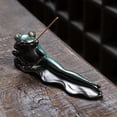 thumbnail image 6 of 1pc Handmade Ceramic Creative Frog Ornament Incense Stick Holder, Aromatherapy Home Decor Censer Tea Pet (Without Incense), 6 of 7