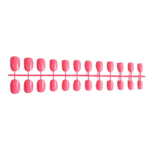 Soidarity Round Artificial Fake Nail Set French Full Style Fingernails Removable Trend Cover Press-on Manicure Stickers for Women Type9 NO9