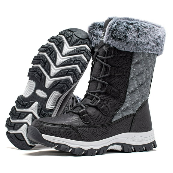 HOBIBEAR Women's Snow Boots Waterproof Slip Resistant Anti-Slip Cold Weather Winter Shoes