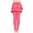 thumbnail image 3 of Stretch Is Comfort Girl's Oh so Soft Ruffle Tutu Skirt w. Built-in Leggings| Child Size 4- 14, 3 of 6