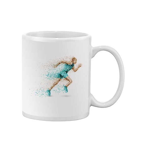 Particle Runner Silhouette Mug Unisex's -Image by Shutterstock
