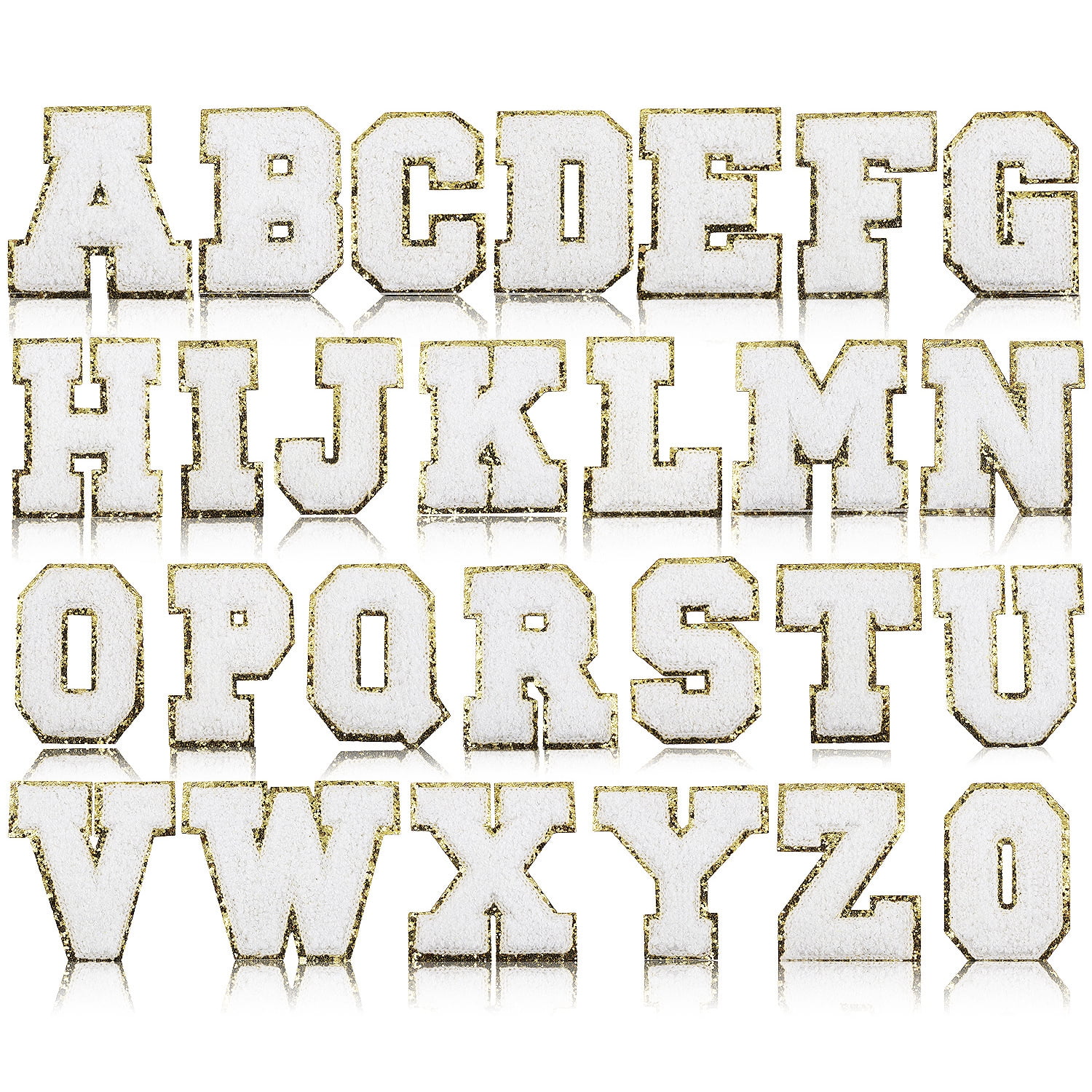 PloutoRich Letter Patches for Clothing, Sew on Patches, Iron on Patches for Clothes, Embroidered Alphabet Patches for Hat Shirts Shoes Bags