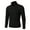 Black, variant on Men Kitted Pulover Sweater Zip up Polo Long Seeve Sweaters