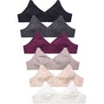 thumbnail image 1 of 247 Frenzy Women's Essentials Sofra Mamia Mopas PACK OF 6 Wire Free No Padding Bras, 1 of 6