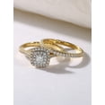thumbnail image 2 of 3/4 Carat T.W. Diamond 10kt Yellow Gold Double Halo Engagement Ring Set, 2 of 6