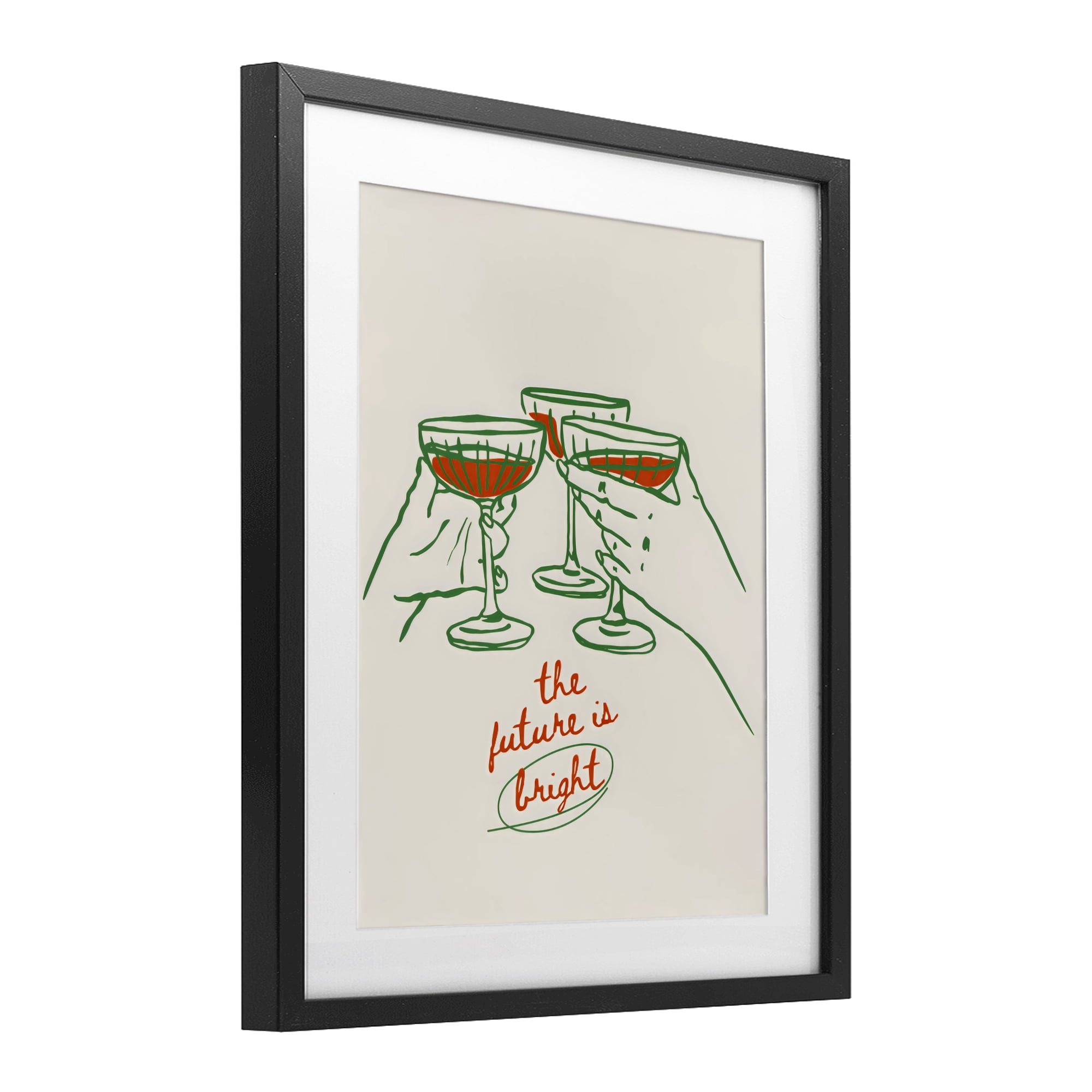Stupell Industries The Future Is Bright Toast Black Framed Print Under Glass, design by The Prints Vibe