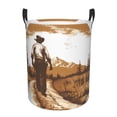 thumbnail image 6 of Lsque Western Cowboy Countryside pattern Laundry Hamper Basket, Tall Woven Rope Hamper Basket for Clothes, Lightweight Storage Basket, Collapsible Waterproof-Medium, 6 of 8