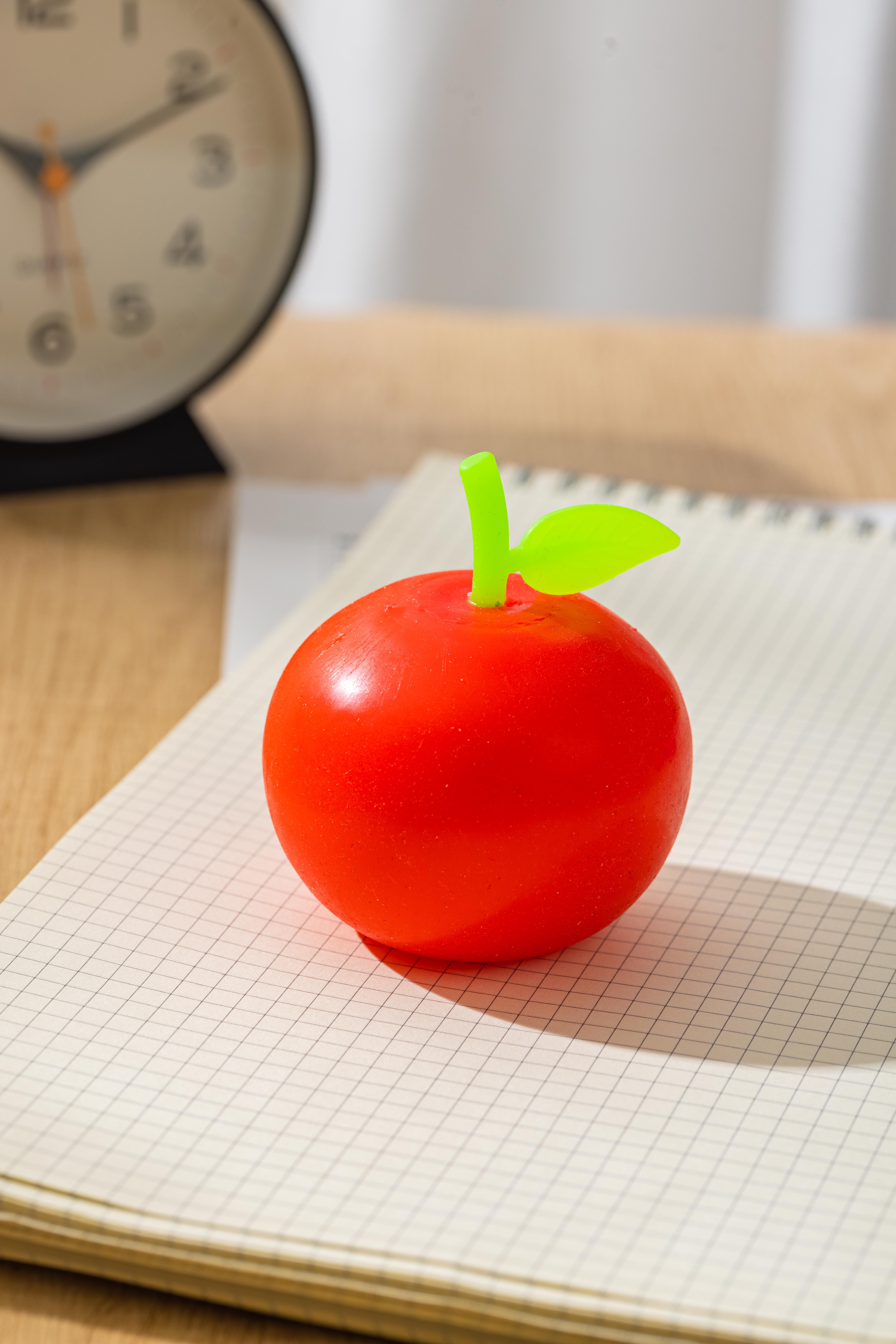 Apple Shape Stress Ball For Classroom And Office - Soft Squeeze Comfort