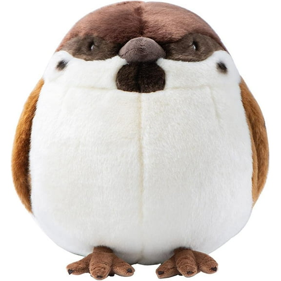 Chubby Sparrow Plush Toy, Soft Stuffed Animal, Original Design